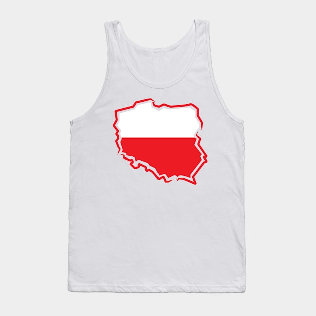 Polish Flag Map Polska Tank Top by Estudio3e